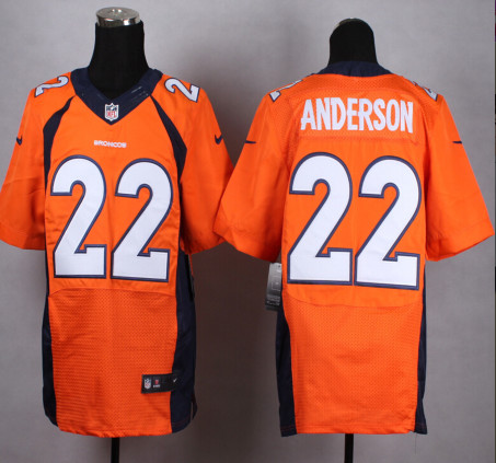 NEW Denver Broncos#22 Anderson Orange Team Color Men's Stitched NFL New Elite jersey