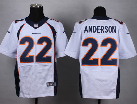 NEW Denver Broncos#22 Anderson White Men's Stitched NFL New Elite jersey