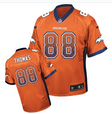 NEW Denver Broncos #88 Demaryius Thomas Orange Team Color NFL Elite Drift Fashion Jersey