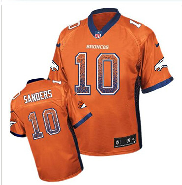 New Denver Broncos #10 Emmanuel Sanders Orange Team Color NFL Elite Drift Fashion Jersey