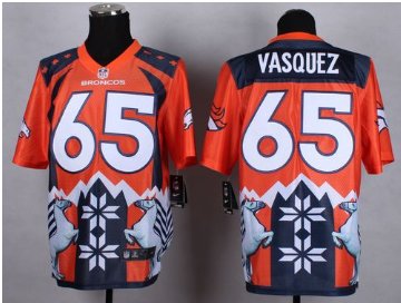 NEW Denver Broncos #65 Louis Vasquez Orange NFL Elite Noble Fashion Jersey