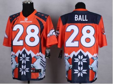 NEW Denver Broncos #28 Montee Ball Orange NFL Elite Noble Fashion Jersey