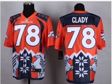 NEW Denver Broncos #78 Ryan Clady Orange NFL Elite Noble Fashion Jersey