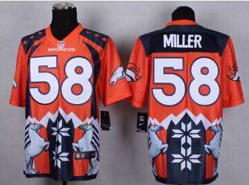 NEW Denver Broncos #58 Von Miller Orange NFL Elite Noble Fashion Jersey