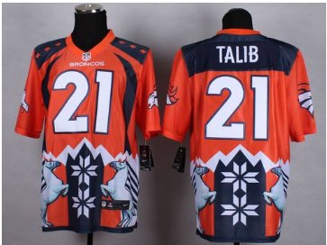 NEW Denver Broncos #21 Aqib Talib Orange NFL Elite Noble Fashion Jersey