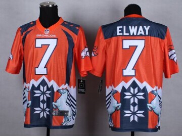 NEW Denver Broncos #7 John Elway Orange NFL Elite Noble Fashion Jersey