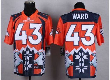 NEW Denver Broncos #43 T.J. Ward Orange NFL Elite Noble Fashion Jersey