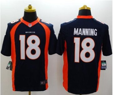 NEW Denver Broncos #18 Peyton Manning Navy Blue Alternate NFL New Limited Jersey