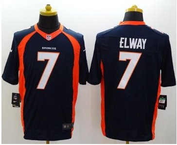 NEW Denver Broncos #7 John Elway Navy Blue Alternate NFL New Limited Jersey