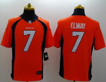 NEW Denver Broncos #7 John Elway Orange Team Color NFL New Limited Jersey