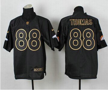 Denver Broncos #88 Demaryius Thomas Black Gold No. Fashion NFL Elite Jersey