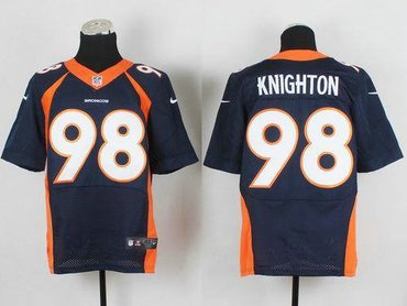 2014 NEW Denver Broncos #98 Terrance Knighton Navy Blue NFL New Elite Jersey