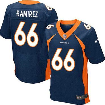 2014 NEW Denver Broncos #66 Manny Ramirez Navy Blue NFL New Elite Jersey