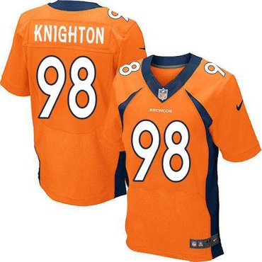 NEW Denver Broncos #98 Terrance Knighton Orange Team Color NFL New Elite Jersey