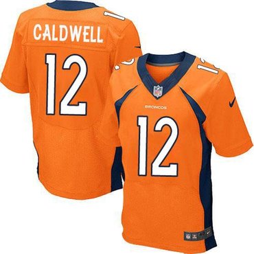 NEW Denver Broncos #12 Andre Caldwell Orange Team Color NFL New Elite Jersey