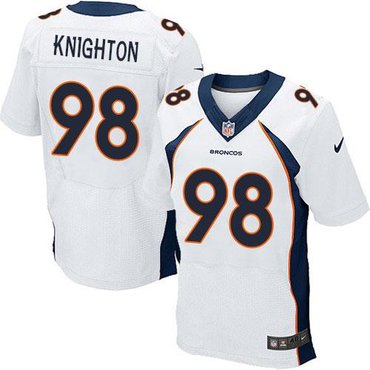 NEW Denver Broncos #98 Terrance Knighton White NFL New Elite Jersey