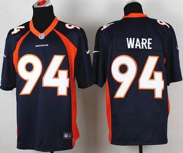 NEW Denver Broncos #94 DeMarcus Ware Navy Blue NFL Game Jersey(2014 New)