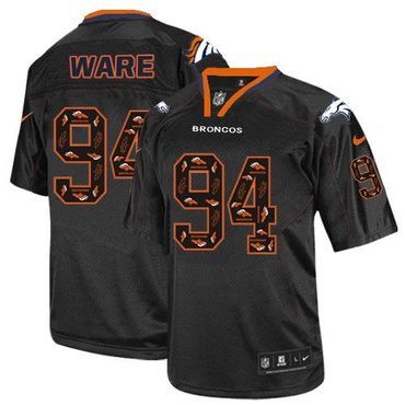 NEW Denver Broncos #94 DeMarcus Ware New Lights Out Black NFL Elite Jersey