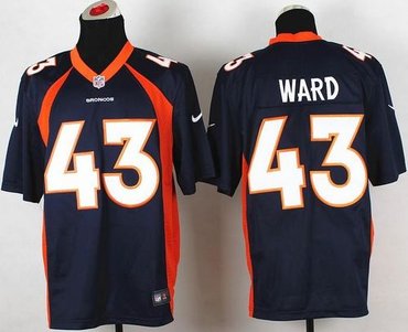 NEW Denver Broncos #43 T.J. Ward Navy Blue NFL Game Jersey(2014 New)