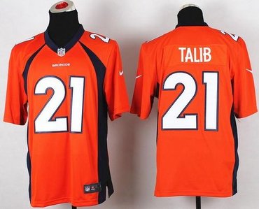 NEW Denver Broncos #21 Aqib Talib Orange NFL Game Jersey(2014 New)