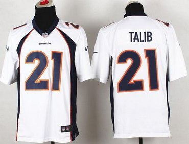 NEW Denver Broncos #21 Aqib Talib White NFL Game Jersey(2014 New)