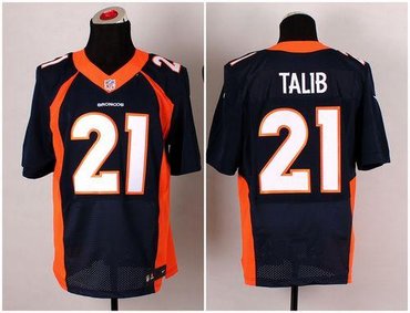 NEW Denver Broncos #21 Aqib Talib Navy Blue Alternate NFL Elite Jersey(2014 New)