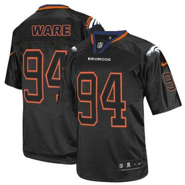 Nike Denver Broncos #94 DeMarcus Ware Lights Out Black NFL Elite Jersey