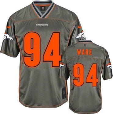 Nike Denver Broncos #94 DeMarcus Ware Grey NFL Elite Vapor Jersey