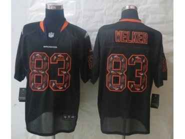 NEW Denver Broncos #83 Welker Black Jerseys(Lights Out Elite)