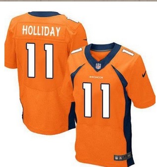 New Denver Broncos #11 Trindon Holliday Orange Elite Jerseys