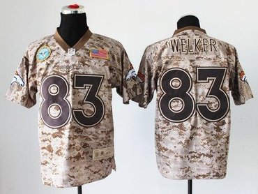 NEW Denver Broncos #83 Wes Welker Camo NFL Elite USMC Jersey(USA)