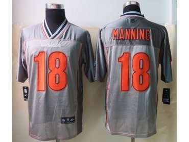 NEW Denver Broncos #18 Peyton Manning Grey NFL Elite Vapor Jerseys