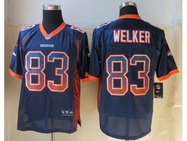 NEW Denver Broncos #83 Welker Blue Jerseys(Drift Fashion Elite)