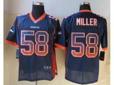 NEW Denver Broncos #58 Miller Blue Jerseys(Drift Fashion Elite)