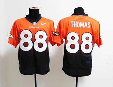 NEW Denver Broncos 88 Demaryius Thomas Orange Blue Drift Fashion II Elite NFL Jerseys