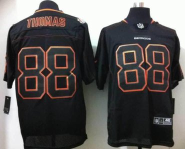 NEW NFL Denver Broncos 80 Julius Thomas Lights Out Black Elite Jerseys