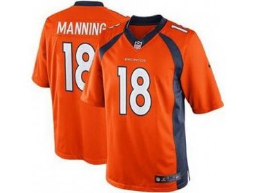 2013 NFL NEW Denver Broncos 18 Peyton Manning Orange Jerseys(Limited)