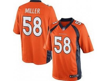 2013 NFL NEW Denver Broncos 58 Von Miller Orange Jerseys(Limited)