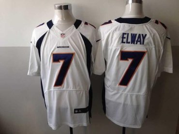 NEW NFL Denver Broncos 7 John Elway White Jerseys(Elite)