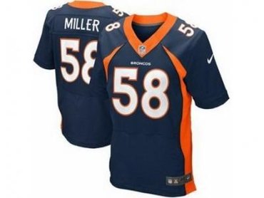 2013 NFL NEW Denver Broncos 58 Von Miller Blue Jerseys(Elite)