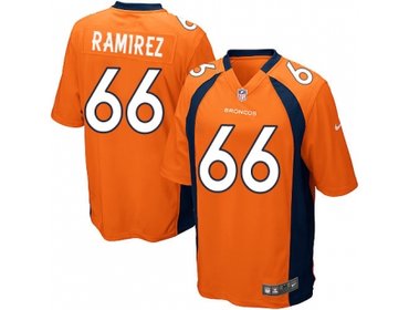 2012 NEW NFL Denver Broncos 66 Manny Ramirez Orange Jerseys (Game)