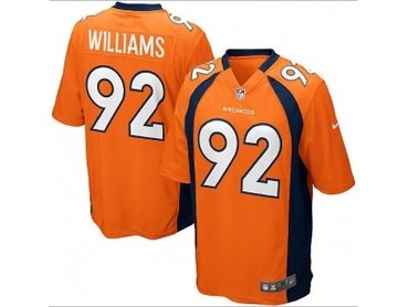 2012 NEW NFL Denver Broncos 92 Sylvester Williams Orange Jerseys (Game)