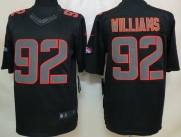 NEW NFL Denver Broncos 92 Sylvester Williams Black Jerseys (Impact Limited)