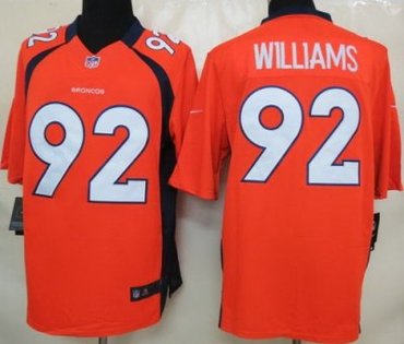 NEW NFL Denver Broncos 92 Sylvester Williams Orange Jerseys (Limited)