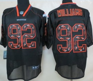 NEW Denver Broncos 92 Sylvester Williams Light Out Black Elite NFL Jerseys