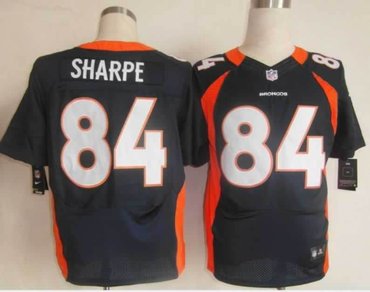 NFL Denver Broncos 84 Sharpe Blue Jerseys(Elite)