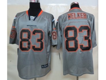 NEW NFL Denver Broncos 83 Wes Welker Lights Out Grey Jerseys (Elite)