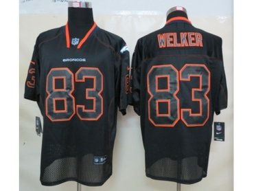 NEW NFL Denver Broncos 83 Wes Welker Lights Out Black Elite Jerseys