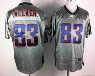 NEW NFL Denver Broncos 83 Wes Welker Grey Shadow Jerseys