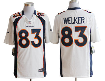 NEW NFL Denver Broncos 83 Wes Welker White Jerseys(Game)